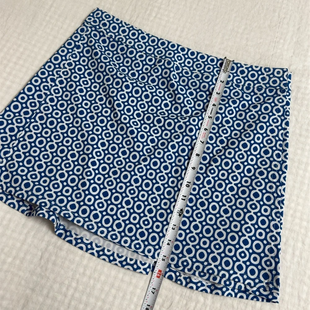 RipSkirt Hawaii Wrap Skirt Quick Dry Length 1 Fun Blue Geometric Print Size M